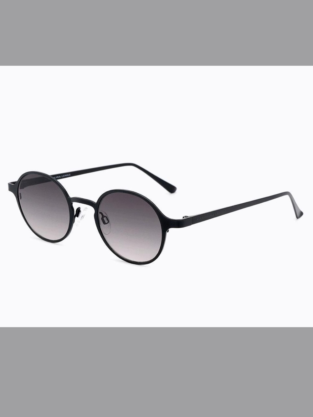 Caroline Lemke Round Black Women's Sunglasses